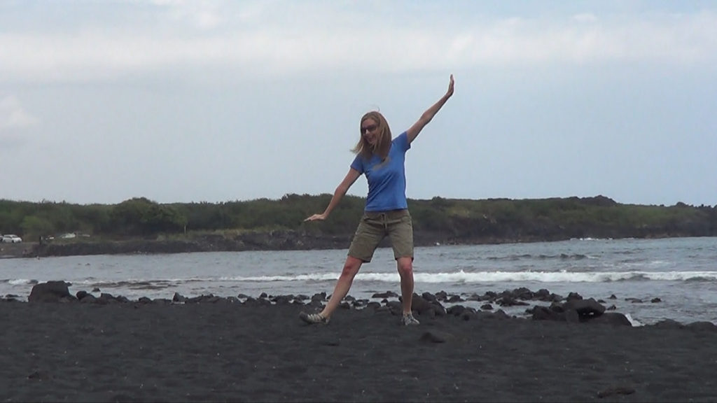 Hawaii Dance 006 - Black Sand Beach near